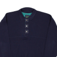 BORT Mens Jumper Blue Collared Tight Knit L Online Sale