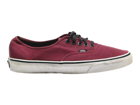 VANS Low Top Trainers Maroon Canvas Mens UK 10.5 Supply