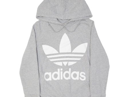 ADIDAS Womens Grey Hoodie UK 12 Discount