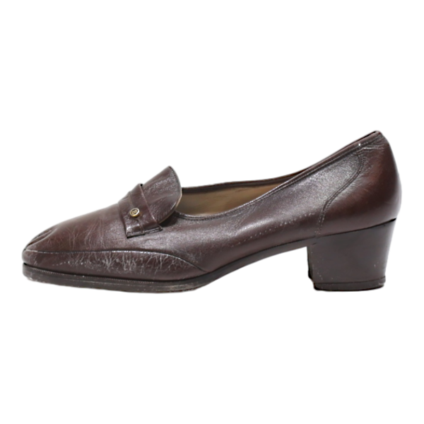 BALLY Loafer Shoes Brown Leather Womens UK 6 For Cheap