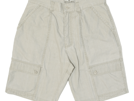 Vintage BUGLE BOY Wetlands Mens Cargo Shorts Beige Regular 90s M W32 For Sale