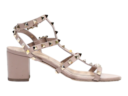 VALENTINO Gladiator Sandals Pink Leather Womens UK 4 on Sale