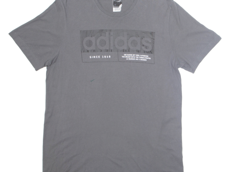 ADIDAS Mens T-Shirt Grey XL For Cheap