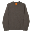 BOSS Boys Jumper Grey Crew Neck Tight Knit Wool M Online