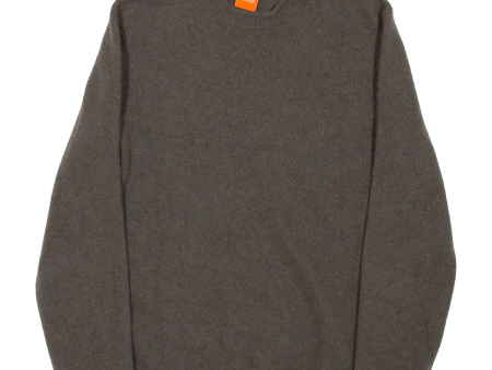 BOSS Boys Jumper Grey Crew Neck Tight Knit Wool M Online