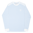 ADIDAS Mens T-Shirt Blue Long Sleeve S Fashion