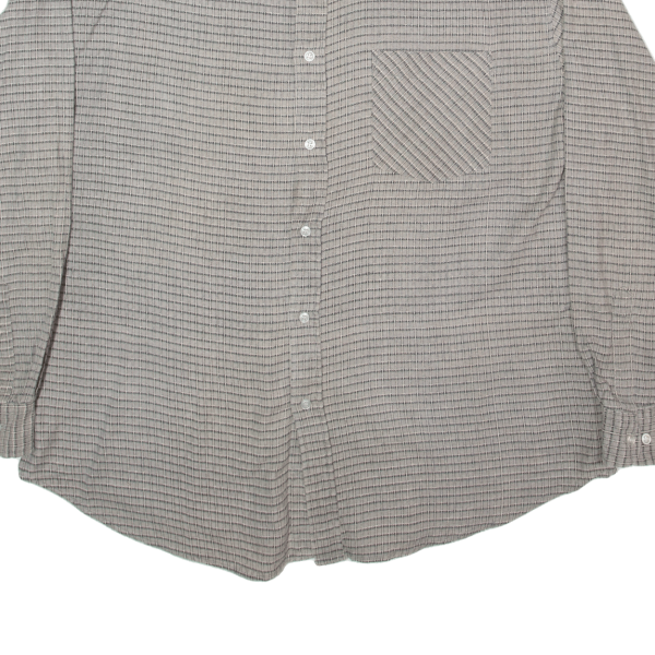 WEST SIDE Mens Shirt Grey Check Long Sleeve 2XL Supply