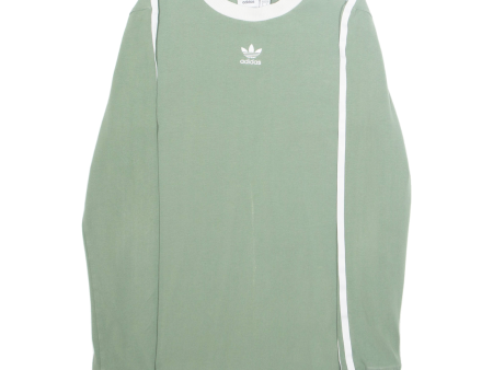 ADIDAS Womens T-Shirt Green Long Sleeve UK 6 For Discount