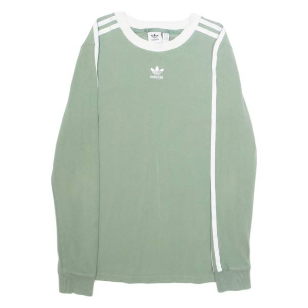 ADIDAS Womens T-Shirt Green Long Sleeve UK 6 For Discount