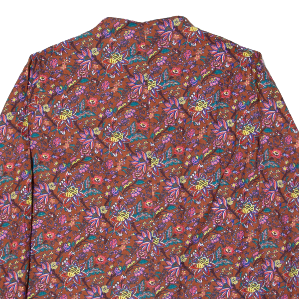 WALBUSCH Womens Shirt Maroon Floral Long Sleeve UK 16 Online now