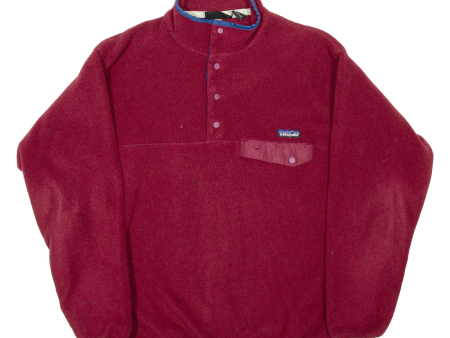 PATAGONIA Mens Fleece Maroon Button Neck M Online Sale