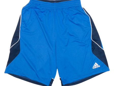 ADIDAS Mens Sports Shorts Blue Loose L W27 For Sale