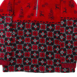 TSUNAMI Mens Patterned Fleece Red Fair Isle 1 2 Zip XS For Discount