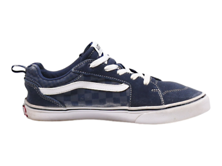 VANS Sneaker Trainers Blue Leather Mens UK 6 Hot on Sale