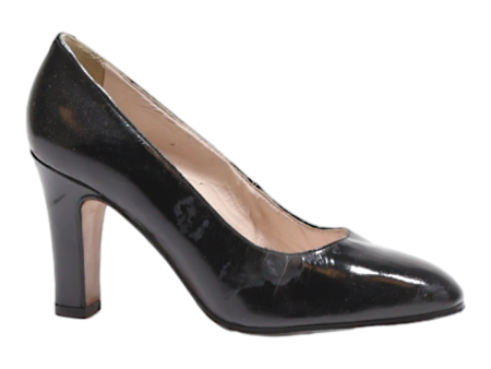 ANGELIQE Pump Heels Black Leather Womens UK 1 For Cheap