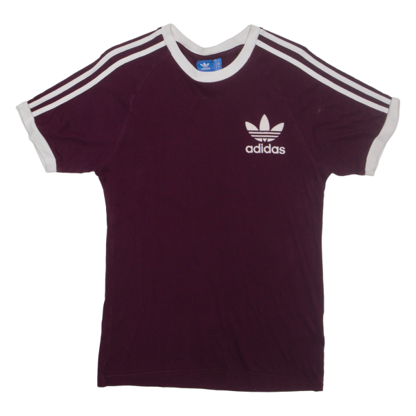 ADIDAS Mens T-Shirt Maroon S on Sale