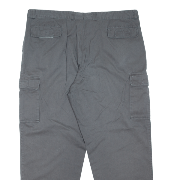 Cargo Mens Trousers Grey Regular Tapered W40 L30 Discount