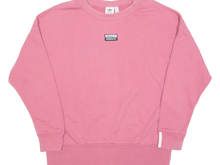 ADIDAS ORIGINALS Womens Sweatshirt Pink Crew Neck UK 12 Sale