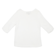 DKNY Womens Jumper White Tight Knit 3 4 Sleeve L on Sale