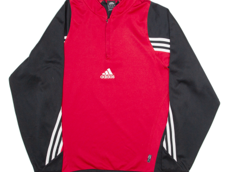 ADIDAS Mens Sweatshirt Red 1 4 Zip M Hot on Sale