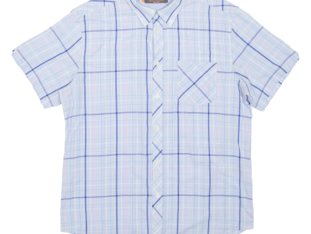 BEN SHERMAN Mens Shirt Blue Check L For Cheap