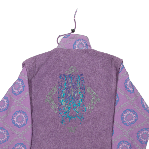 RODEO Womens Patterned Fleece Purple Crazy Pattern 1 4 Zip M Online