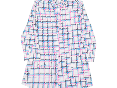 ADIDAS ORIGINALS Long Womens Shirt Pink Check 3 4 Sleeve S For Sale