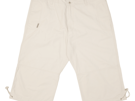 MAVERICK Mens Casual Shorts Cream Classic XL W38 For Sale