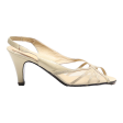 SOULIERS EVELINS Slingback Heels Cream Leather Womens UK 5 Online