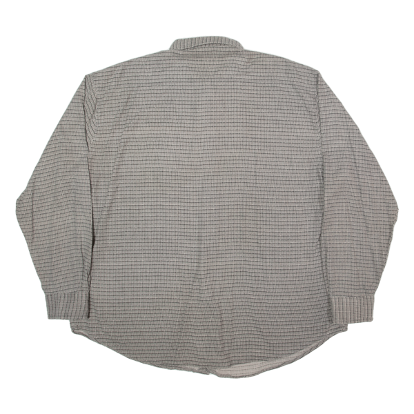 WEST SIDE Mens Shirt Grey Check Long Sleeve 2XL Supply