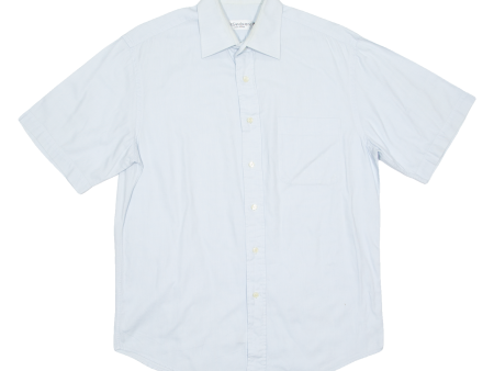 YVES SAINT LAURENT Mens Plain Shirt Blue L For Discount