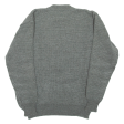 Military Mens Jumper Grey 1 2 Zip Chunky Knit Wool L Online