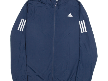 ADIDAS Running Mens Track Jacket Blue L Online Sale