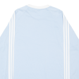 ADIDAS Mens T-Shirt Blue Long Sleeve S Fashion