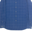 WARREN & PARKER Fitted Mens Shirt Blue Check Long Sleeve XL For Cheap