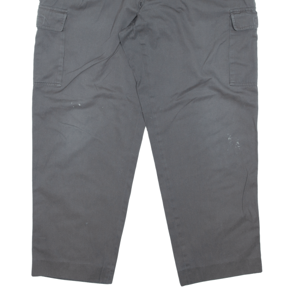 Cargo Mens Trousers Grey Regular Tapered W40 L30 Discount