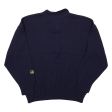 BORT Mens Jumper Blue Collared Tight Knit L Online Sale