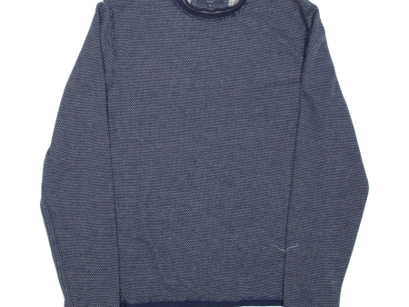 TED BAKER Mens Patterned Jumper Blue Spotted Tight Knit S on Sale