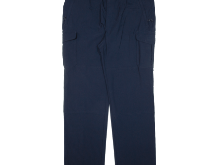 Cargo Mens Trousers Blue Loose Straight W36 L33 For Cheap