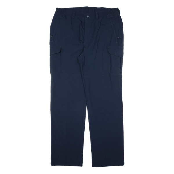 Cargo Mens Trousers Blue Loose Straight W36 L33 For Cheap