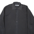 BEN SHERMAN Mens Plain Shirt Black Long Sleeve L Discount