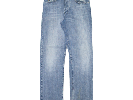 ARMANI JEANS Mens Jeans Blue Regular Straight Stone Wash W34 L34 Online now