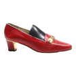 BALLY Court Heels Red Leather Womens UK 4.5 Online Sale