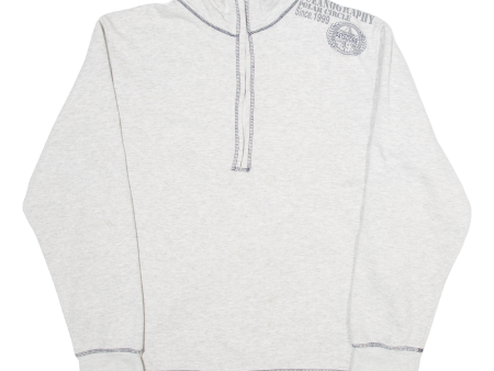 ATLAS Oceanography Polar Circle Mens Sweatshirt Grey 1 4 Zip 90s L on Sale