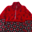 TSUNAMI Mens Patterned Fleece Red Fair Isle 1 2 Zip XS For Discount