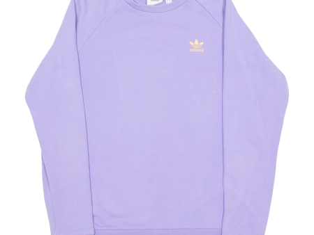 ADIDAS ORIGINALS Womens Sweatshirt Purple Crew Neck M Discount