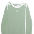 ADIDAS Womens T-Shirt Green Long Sleeve UK 6 For Discount