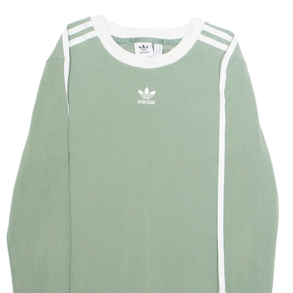 ADIDAS Womens T-Shirt Green Long Sleeve UK 6 For Discount