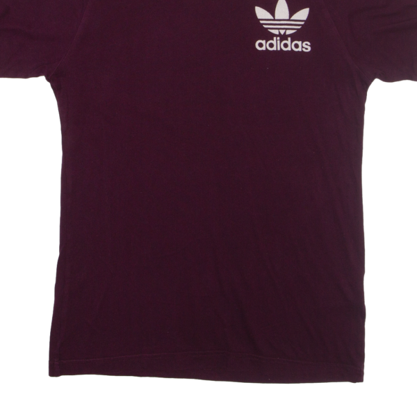 ADIDAS Mens T-Shirt Maroon S on Sale