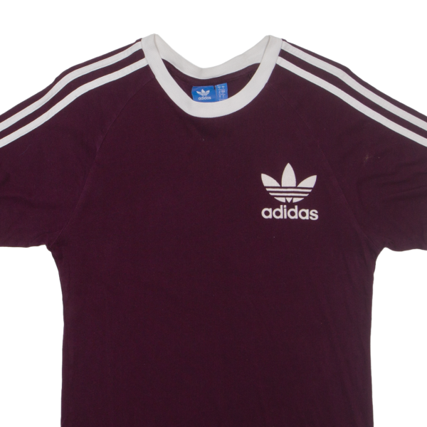 ADIDAS Mens T-Shirt Maroon S on Sale